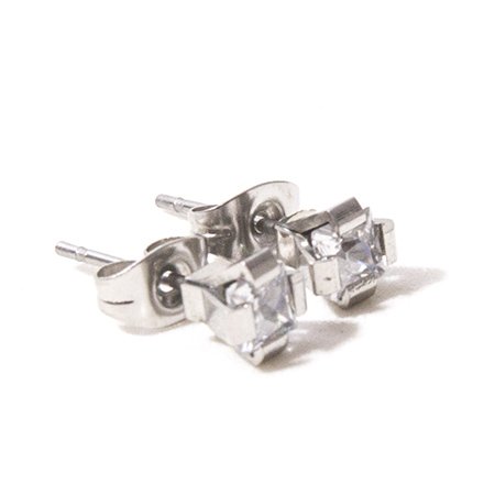 Aro acero chispita blanco cuadrado 5.5 mm